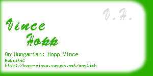 vince hopp business card